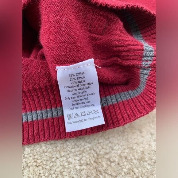 Janie and Jack Size 7 Maroon Sweater - Picture 5 of 5